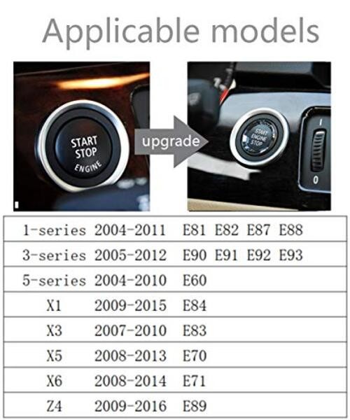 crystal style engine start stop switch ignition button fit E chassis code E60