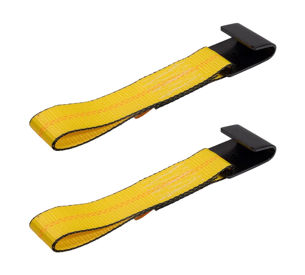 2PK 2"x11"Replacement Fixed End Tie Down Strap w/Flat Hook & Bolt Loop 3333lbs