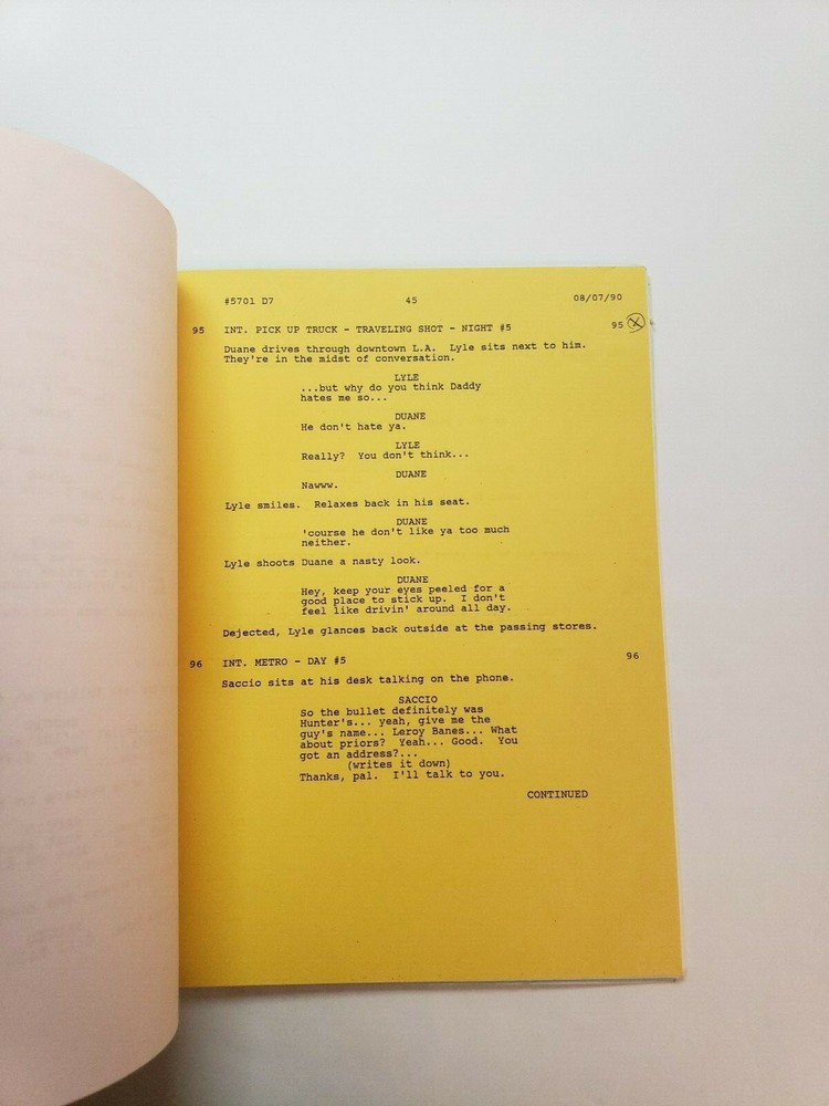HUNTER / Mark Lisson 1990 TV Script, Fred Dryer "Deadly Encounters: Part 1"