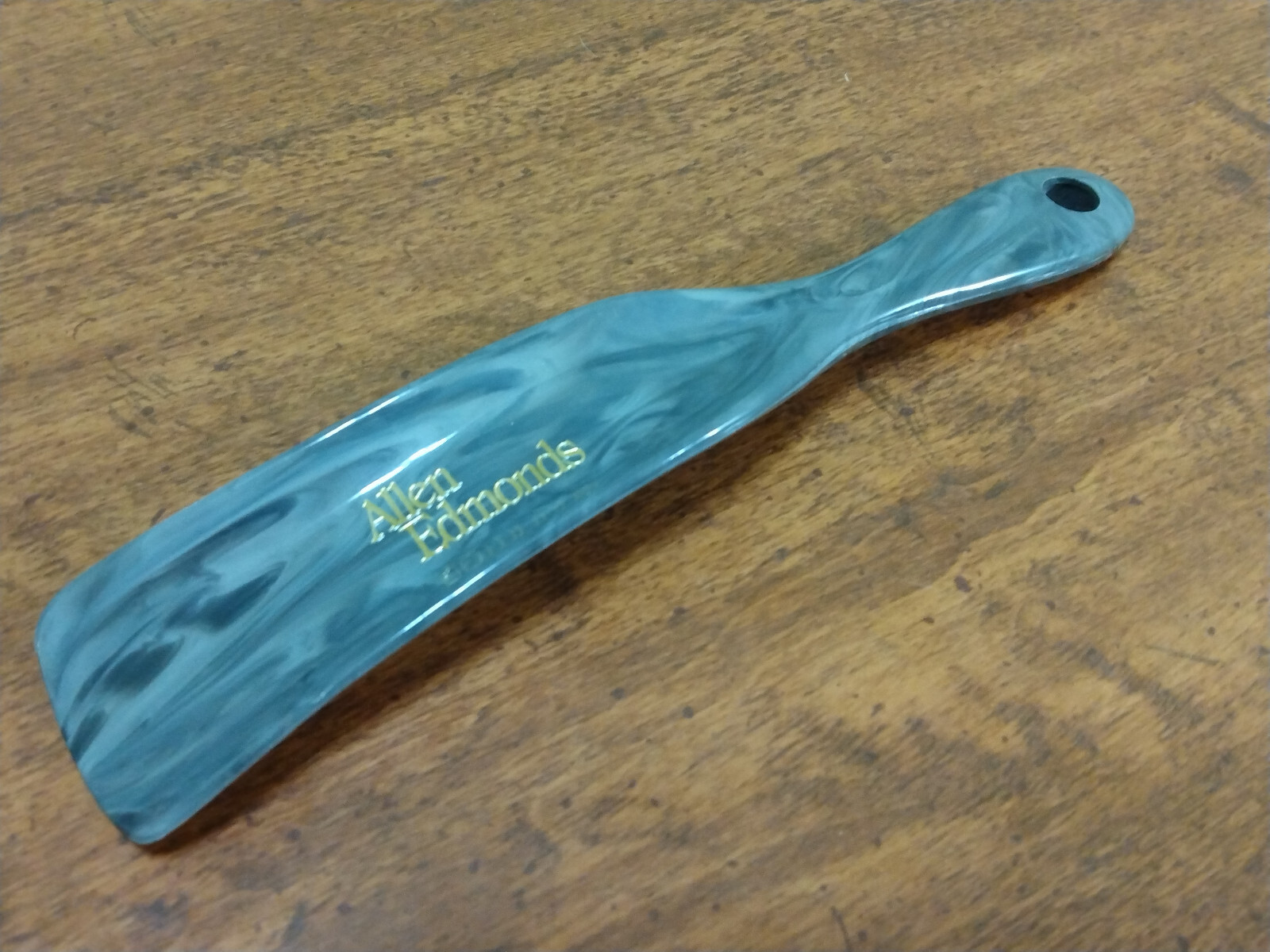 Allen Edmonds Plastic Shoe Horn Grey Marble Swirl 7" Long