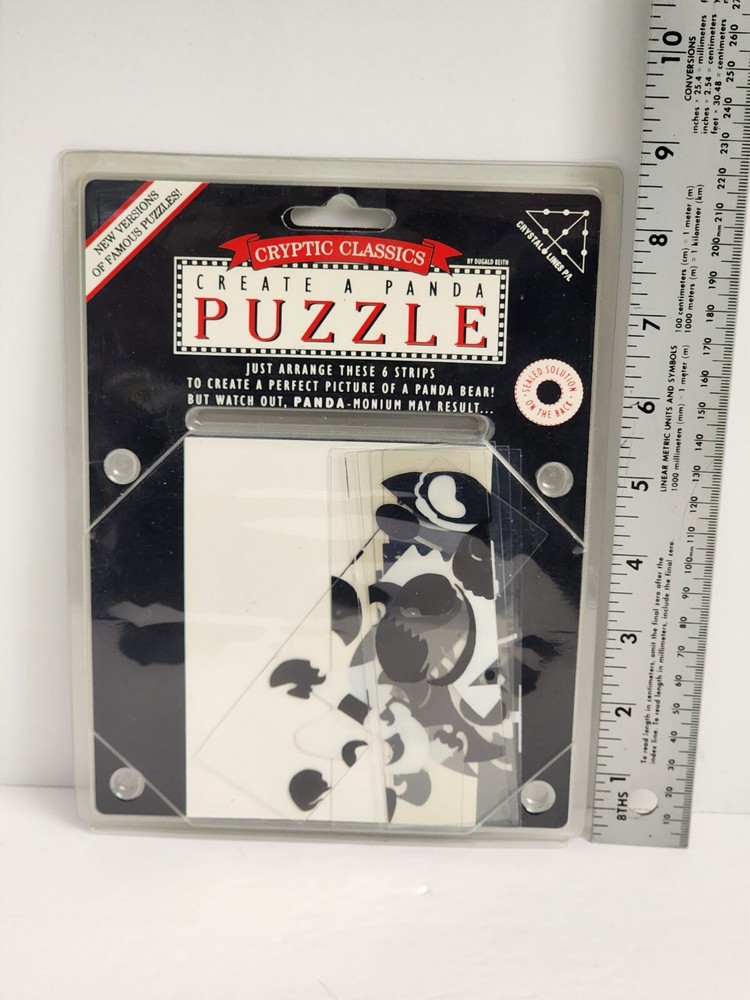 Cryptic Classics Puzzle, Create A Panda, Dugald Keith 1994 Crystal Lines