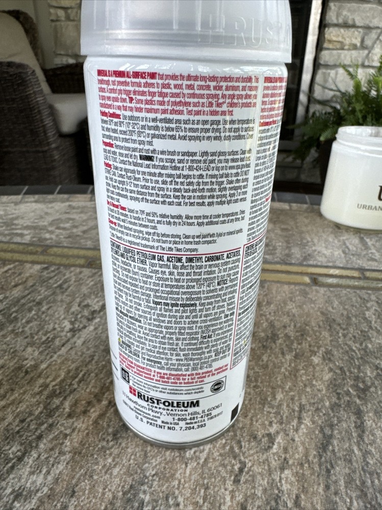12oz Rust-Oleum 302151 Dead Flat Clear Universal All Surface Spray Paint