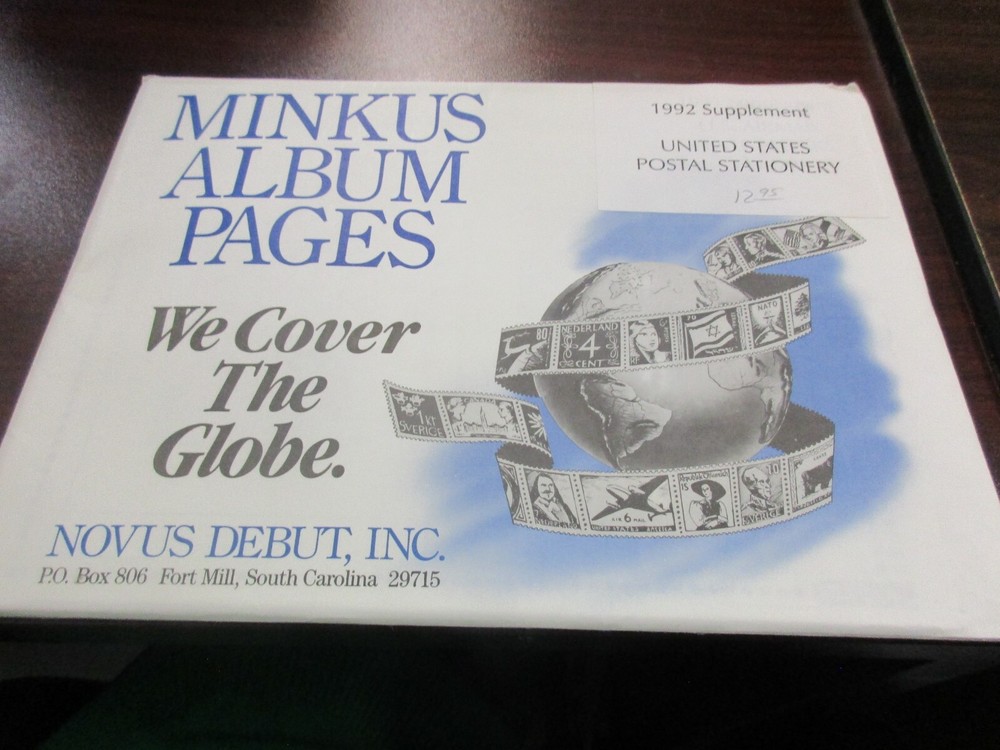 "MINKUS" 1992 SUPPLEMENT U.S. POSTAL STATIONERY  W/FREE SHIPPING!!!