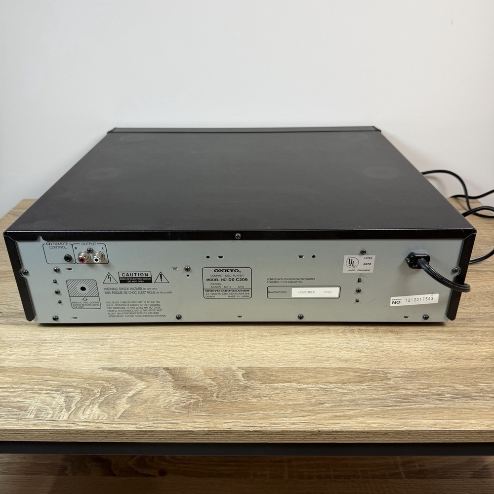 Onkyo 6 Disc Compact Disc Player Model DX-C206 MOSTLY WORKING PLEASE READ INFO