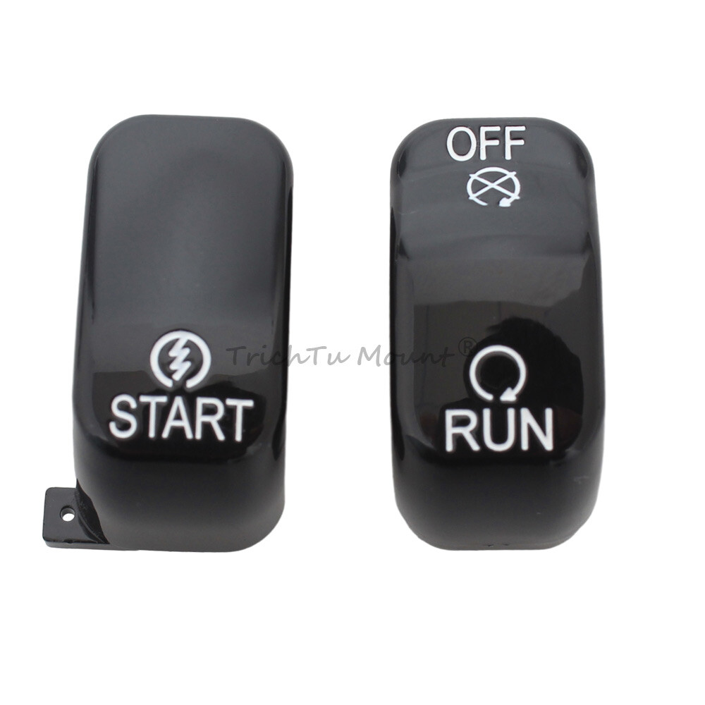 Black Hand Control Switch Housing Button Cover Cap Kit Fit For Harley 1996-2013