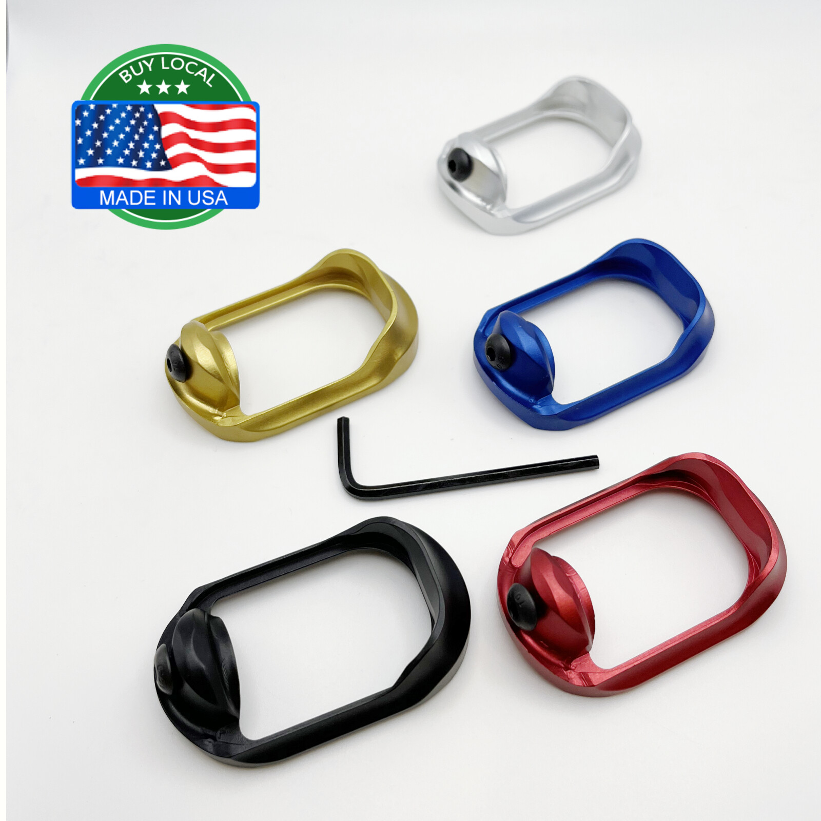 Flared Magwell and Enhanced Base For Glock Gen 5 G19 Anodized Aluminum Black Sil