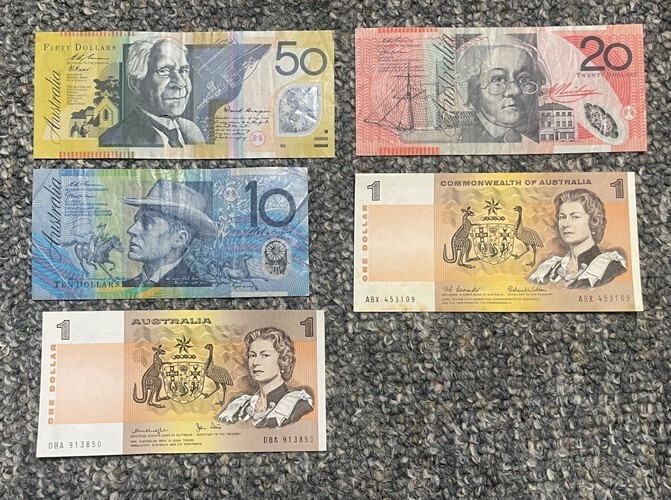 Australia - $82.00 Face Value in Banknotes