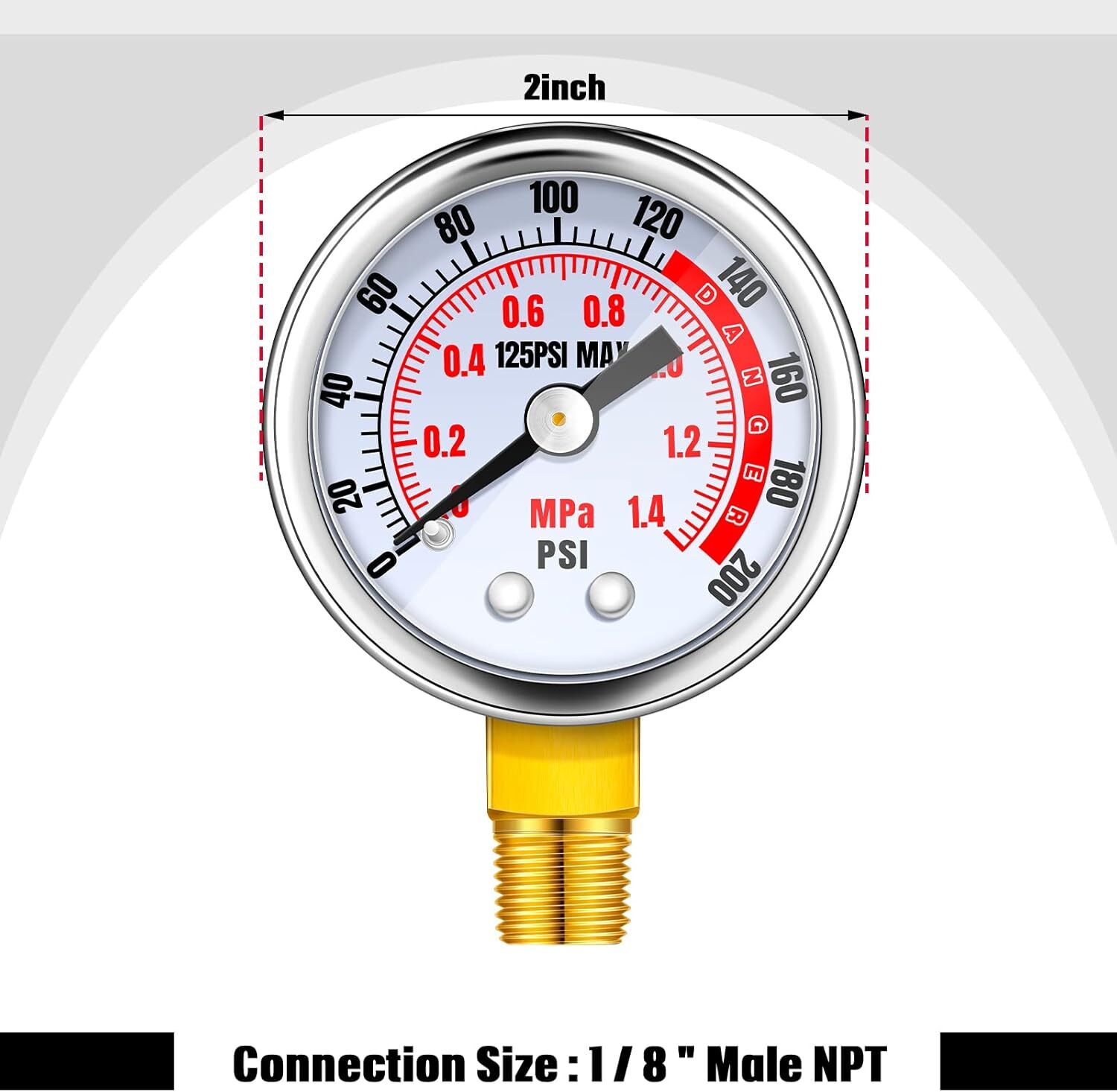 Air Tank Repair Kit Air Tank Valve Kit with Gauge, Come with 2" Pressure US NEW