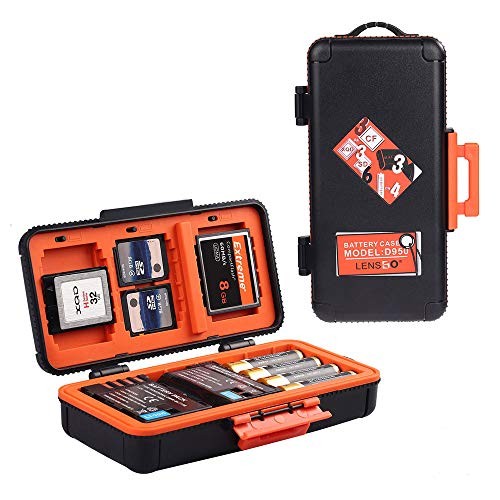 Camera Battery Memory Card Case, Memory Card Hard Protector D950_Orange Orange