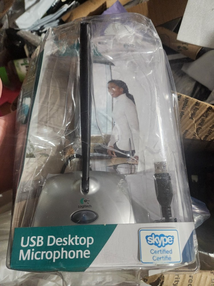 Logitech USB Desktop Microphone for PC Mac - BLACK/ SILVER