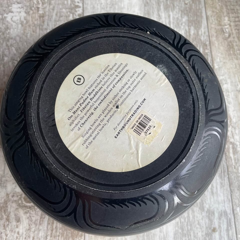 Earthbound Trading Company Tibetan Metal Singing Bowl w/ Mallets