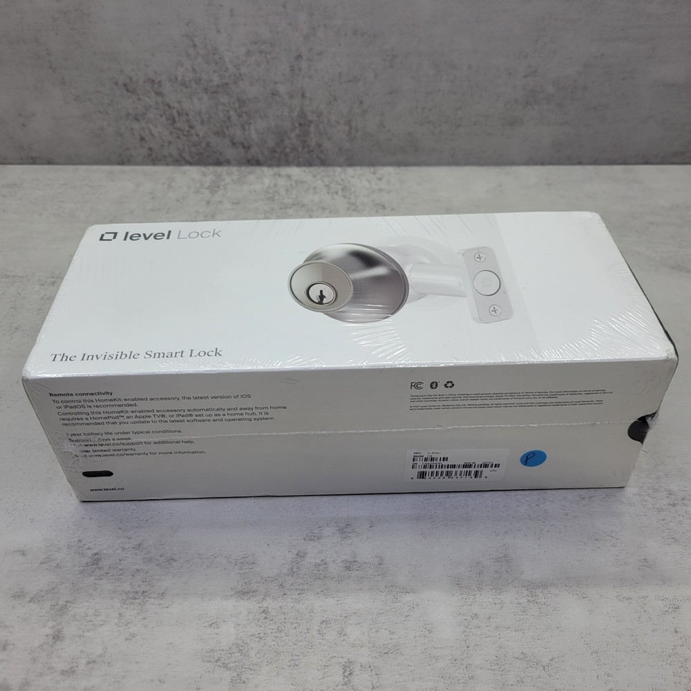 Level Lock Smart Keyless Entry Smartphone Access Bluetooth HomeKit - Matte Black