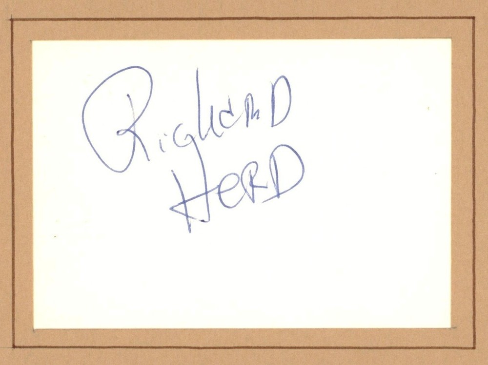 Richard Herd Autograph Display