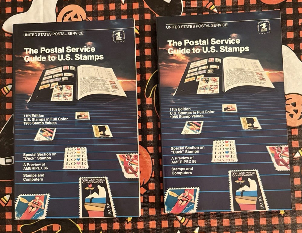 (2) Vintage NEW The Postal Service Guide to US Stamps 1985 Book *MINT Condition*