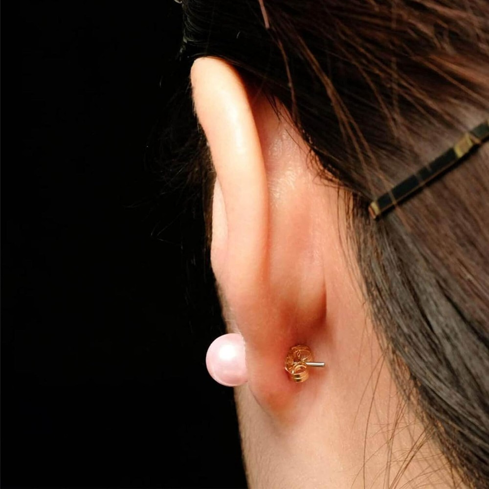 Luxurious 14K Gold Ear Locking Backs - Polished Finish for Stud Earrings