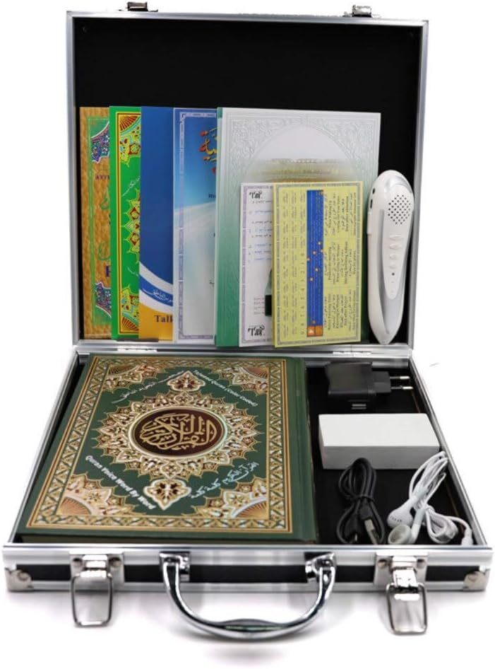 Quran Pen Electronic Book Reader Silver Rechargeable Speaker Learning Set