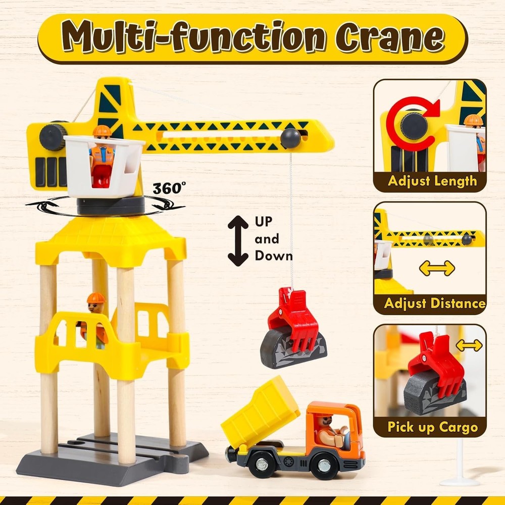 Educational Wooden Train Set for Ages 2-4: Imaginative Play & Problem Solving