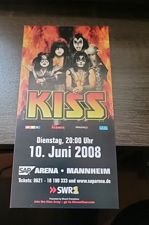KISS Handbill Concert Ad Alive 35 Tour June 10 2008 Mannheim Arena Germany