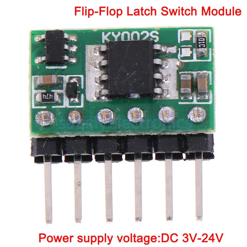 1pcs 3V-24V 5A flip-flop latch switch module bistable single button 5000mA