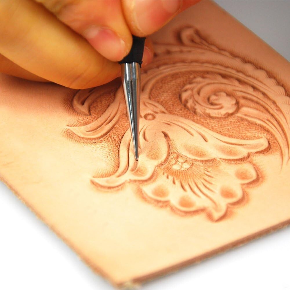 3PCS Leather Craft Modeling Tools Grooving Tools, Leather Embossing Press Spoons