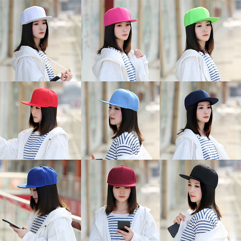 Snapback Hat Flat Baseball Cap Trucker Solid Plain Blank Men Womens Hip Hop Army