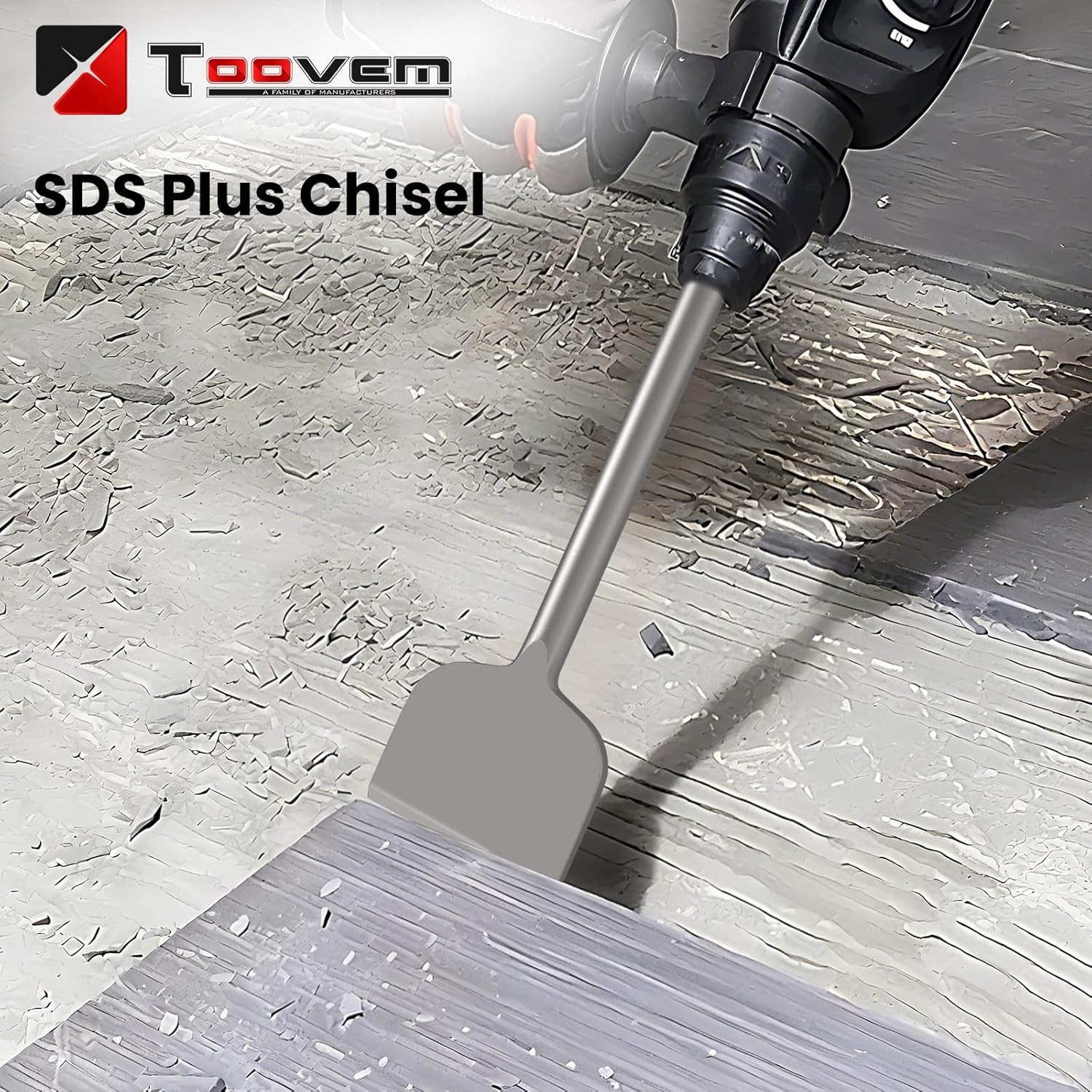 TOOVEM 3 Inch SDS Plus Chisel for SDS Plus Rotary Hammer Drill Tile Removal