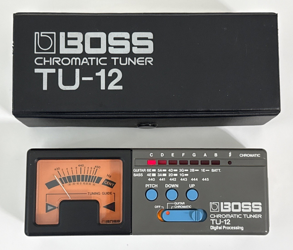 Boss Chromatic Tuner TU-12 Digital Processing Multi Instrument Tuner with Case