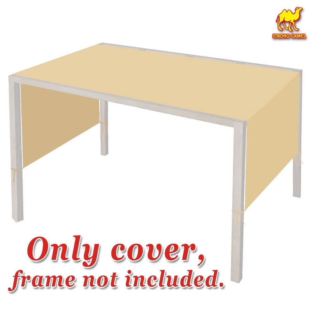 18' x 8.2' Beige Polyester Universal Replacement Canopy for Pergola Structure