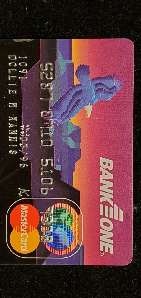 Bank One MasterCard exp 1996. Our cc892. Eagle