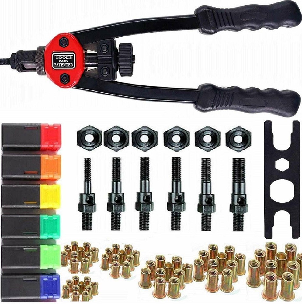 Rivet Gun Kit Rivnut Thread Setting Tool Nut Setter NutSert Metric SAE Riveting