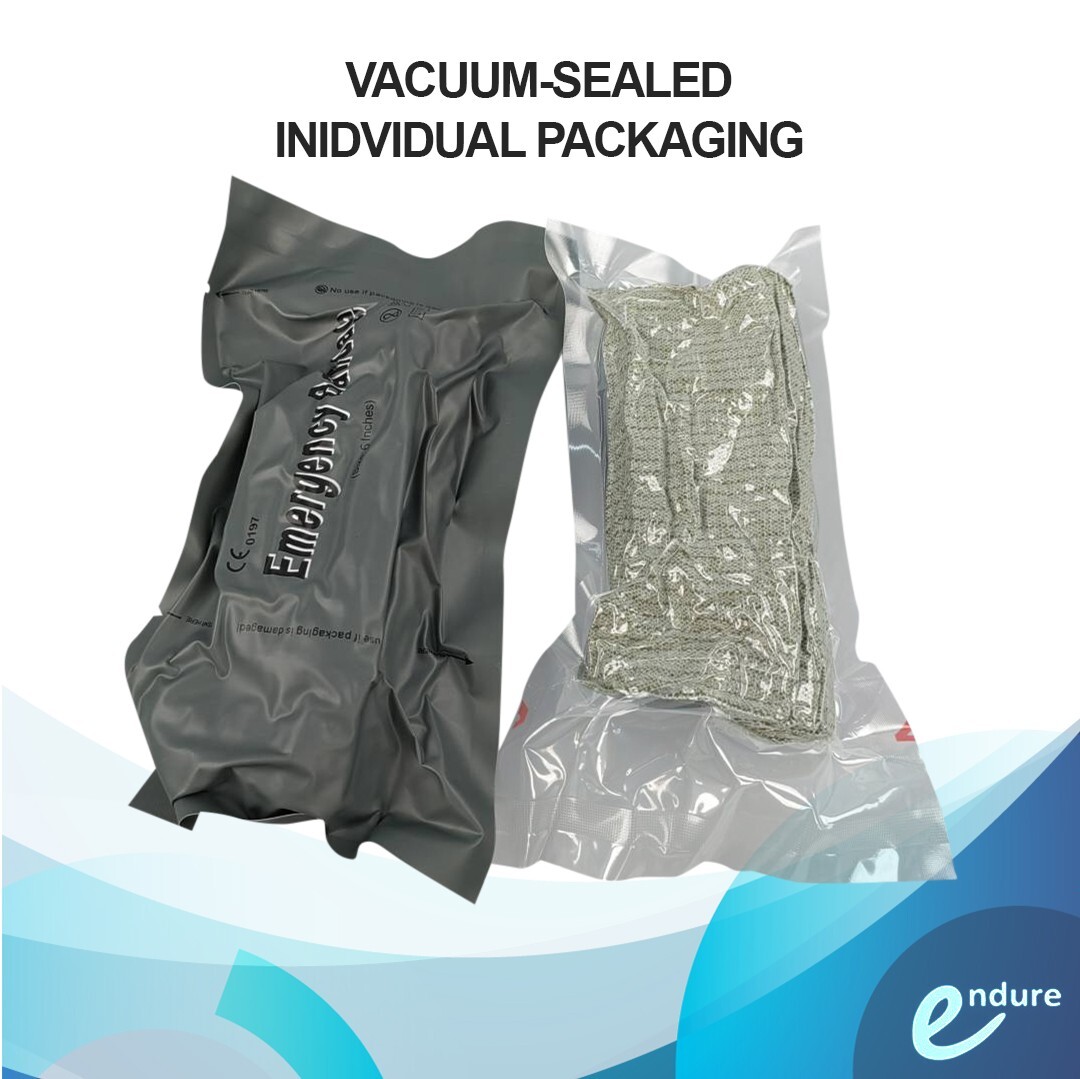 Endure Military First Aid Bandage, 5 Pack Israeli Style Battle Wound Dressing