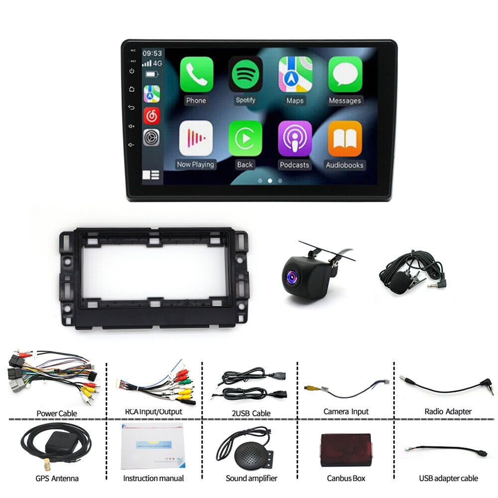For Chevrolet Silverado 1500 2008-2013 Android 13 Carplay Radio GPS WIFI FM 32G