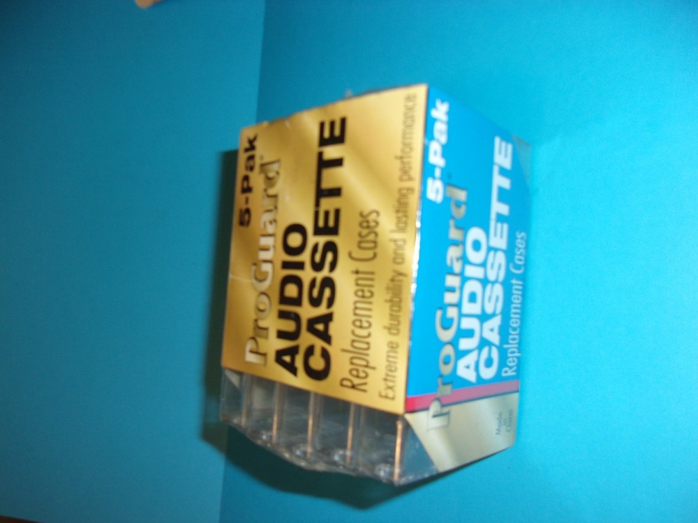 Vintage Proguard Clear Plastic Audio Cassette Cases 5 Pack Replacement