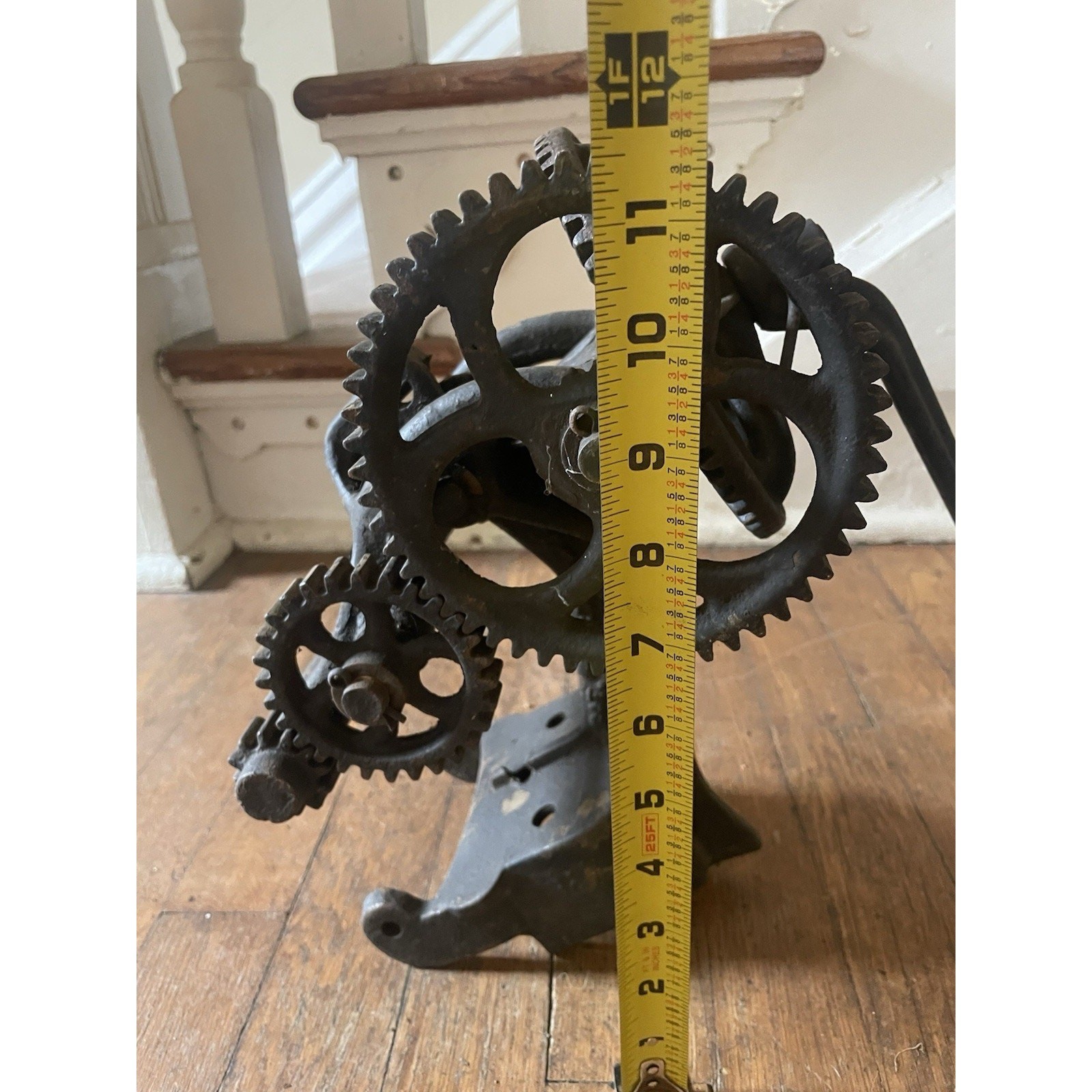 Antique Deering Blade Sharpener Grinder Farm Tool 3 Gears Cast Iron Steampunk