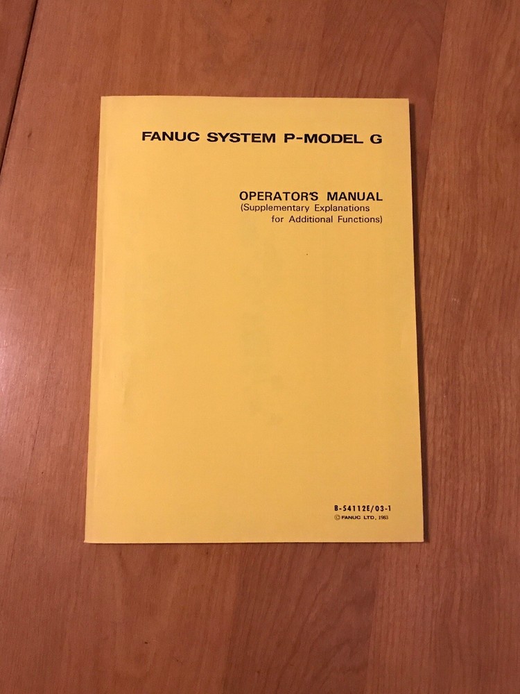 Fanuc System P-Model G Operator's Manual Supplementary