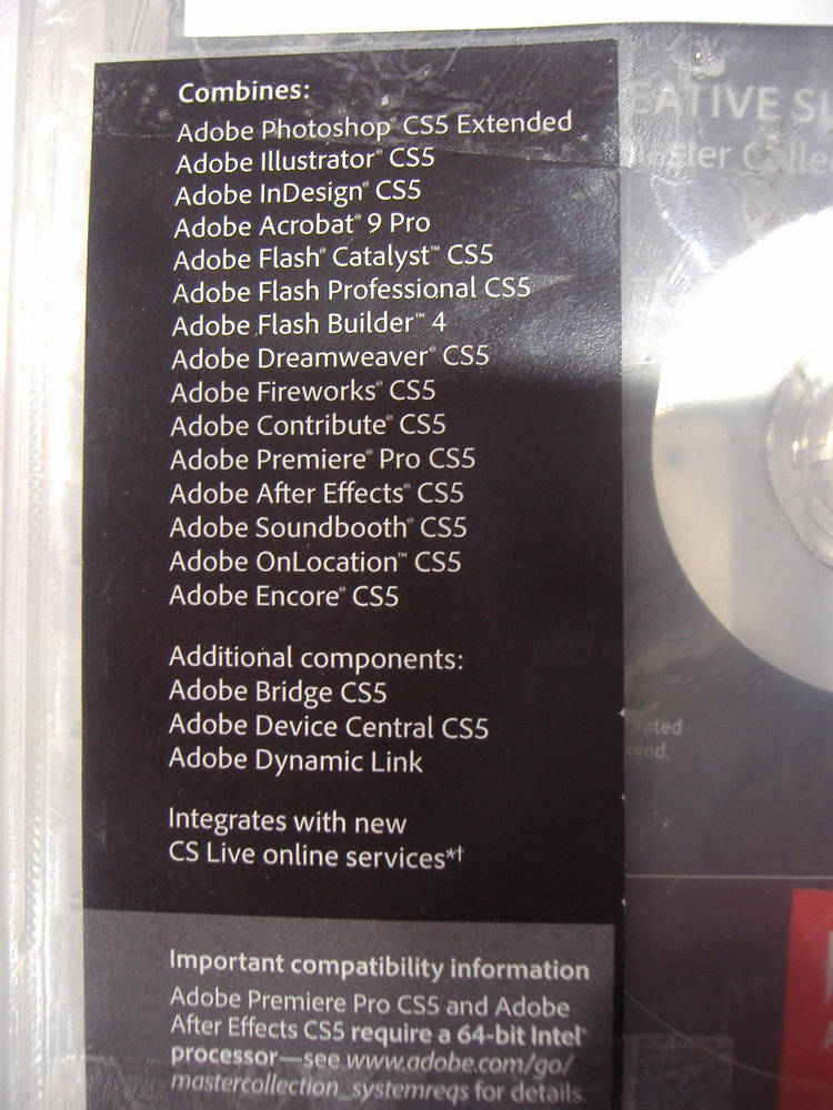 Adobe Creative Suite 5 CS5 Master Collection For MAC OS Full DVD Version