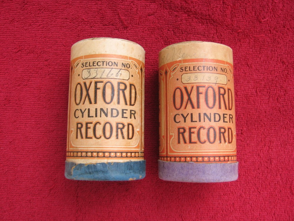 Vintage Oxford Phonograph Empty Record Cylinders