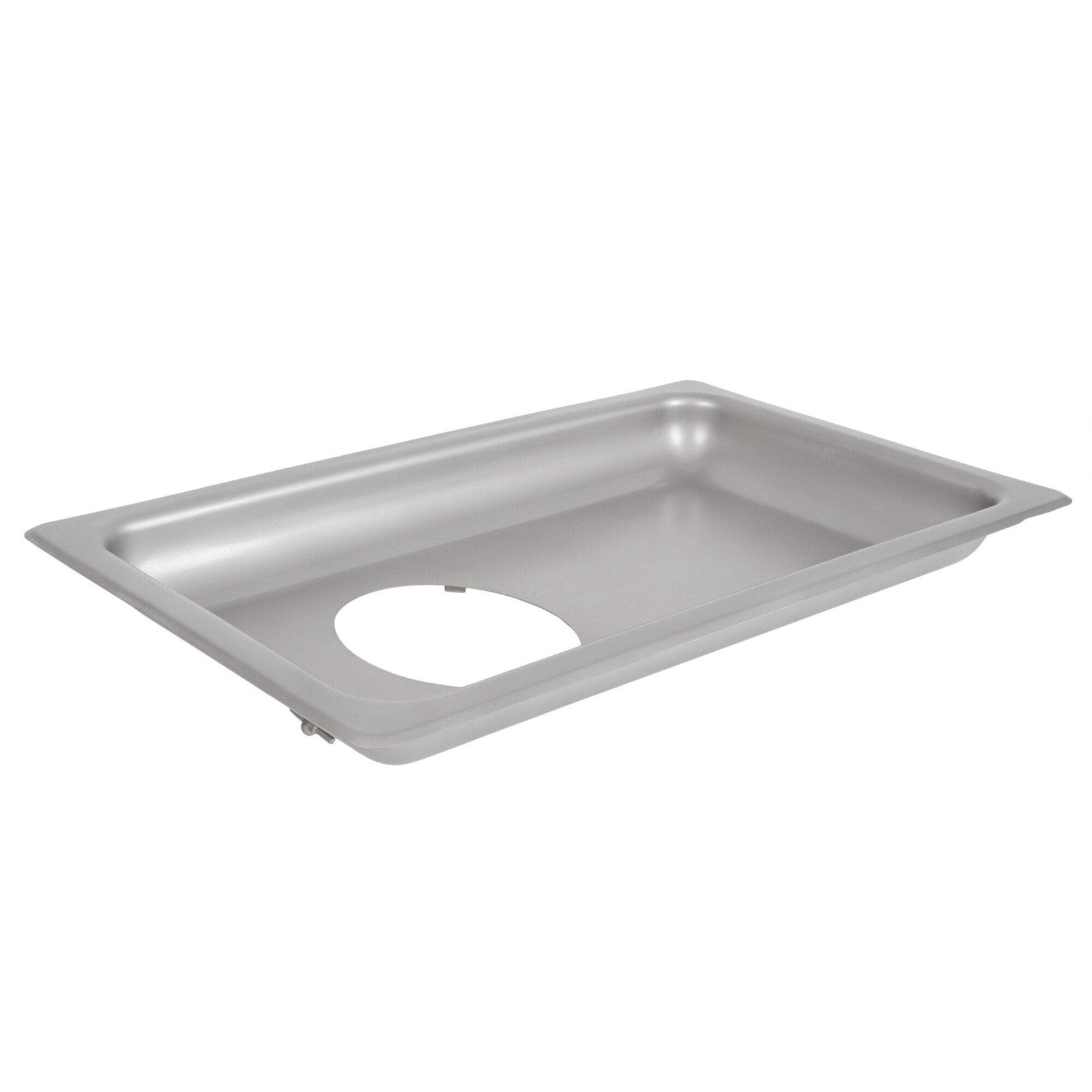 Hobart Stainless Steel Rectangular Feed Pan with Funnel-Shaped Opening