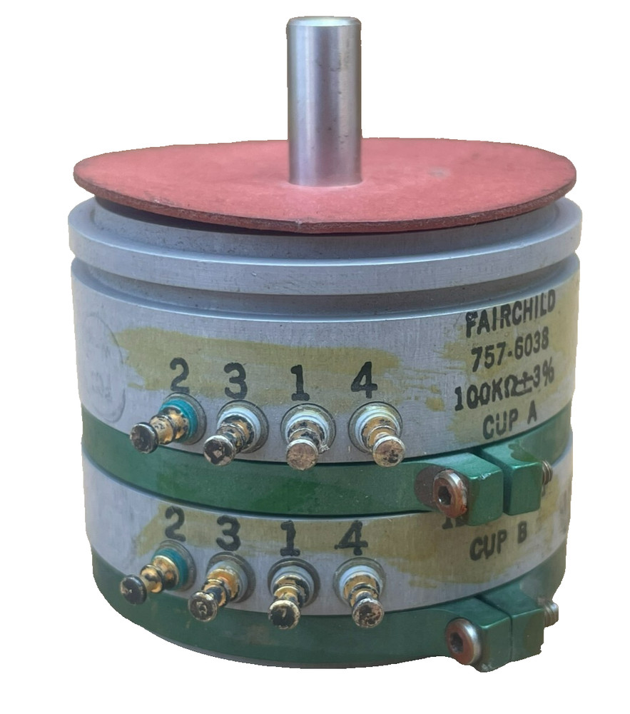 Fairchild Controls Potentiometer, 100K +3% 757 6038
