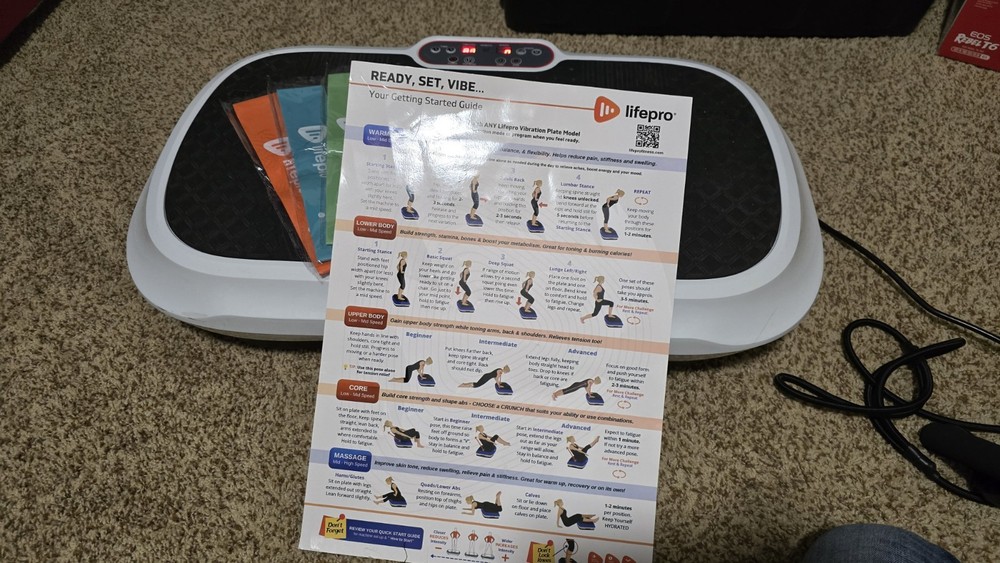 Lifepro Waver Vibration Plate Exercise Machine with Loop Bands & Remote Control