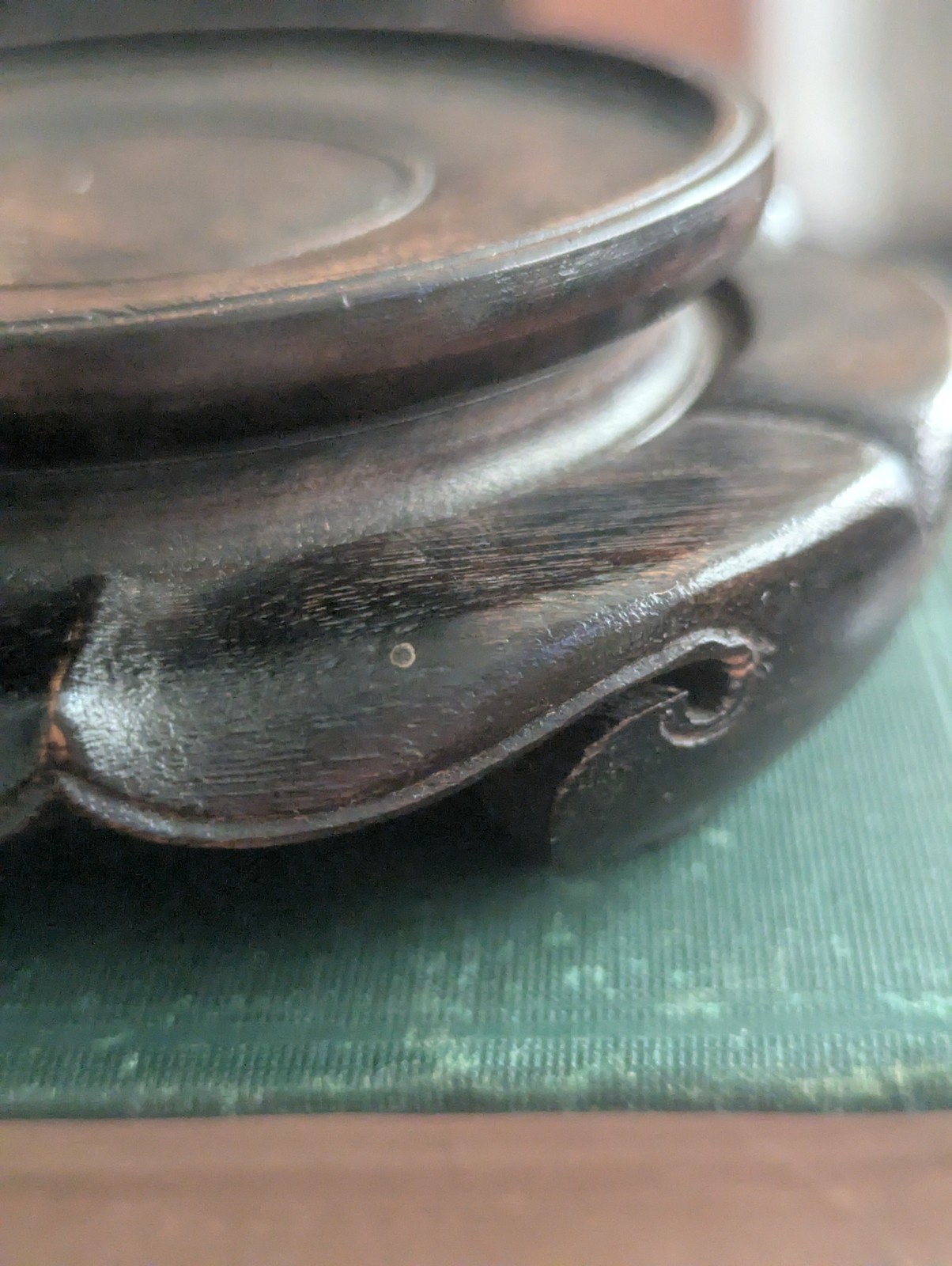 Vintage Japanese Carved Wood Display Stand Kadai for Vase or Bonsai