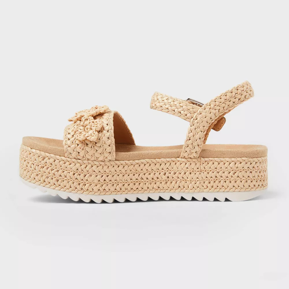 Kids' Lindsey Platform Espadrille Sandals - art class Tan 13