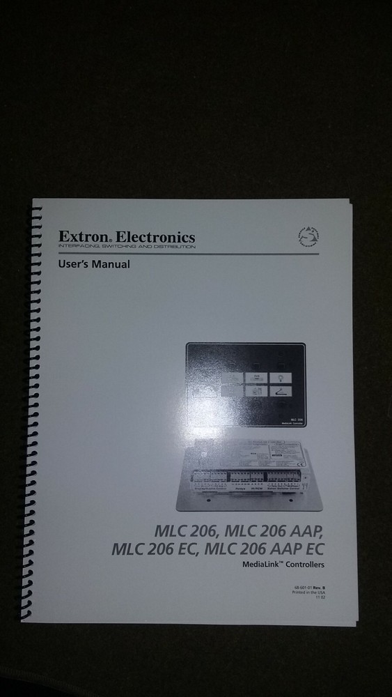 Extron Electronics Media Link Controller MLC 206, 206 AAP, EC Manual w/ Labels