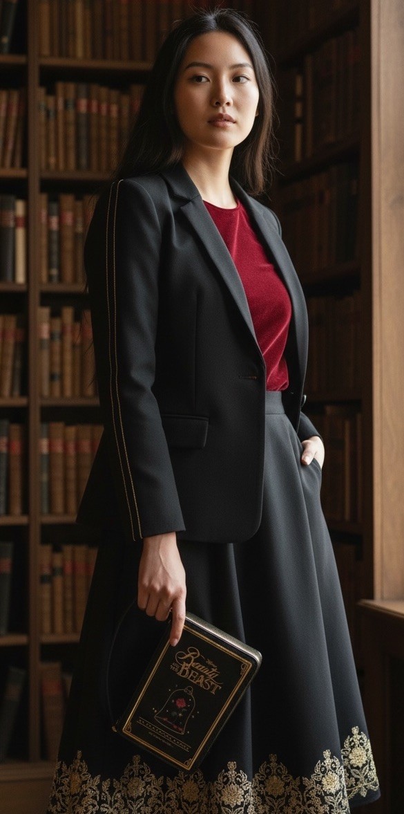 NEW Kate Spade Disney Beauty and the Beast 3D Book Crossbody Black Multi NWT