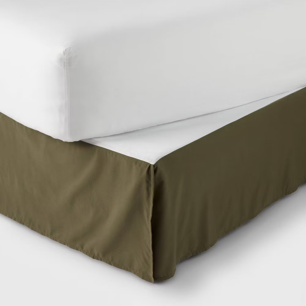 12pc King Micro Texture Comforter & Sheet Bedding Set Dark Green -