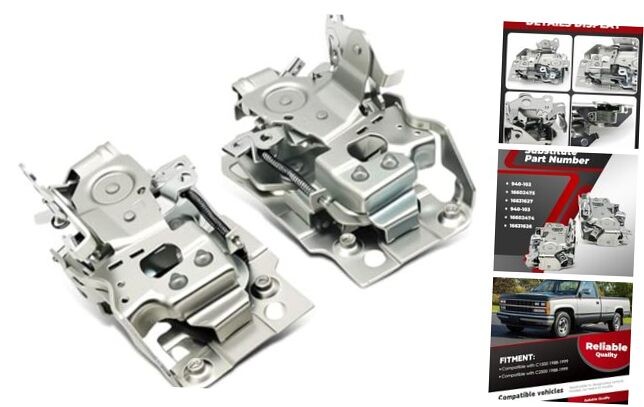 Pair Door Lock Latch Assembly Front Driver and Passenger Side Compatible with