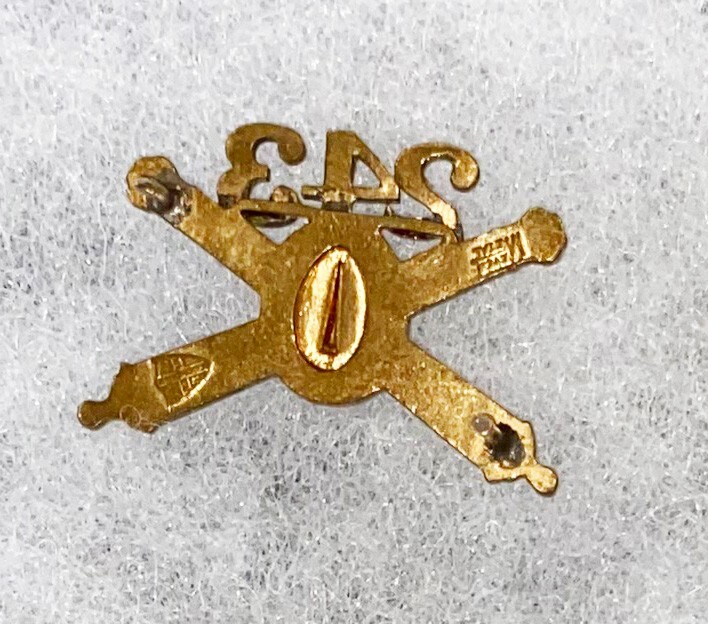 243rd Coast Artillery Numbered Officers Collar Device