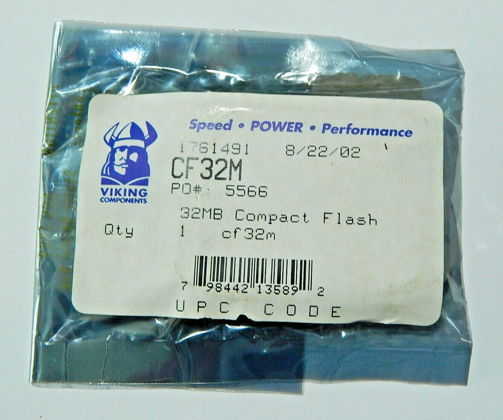 New Sealed VIKING COMPACT FLASH  MEMORY CARD, CF32M