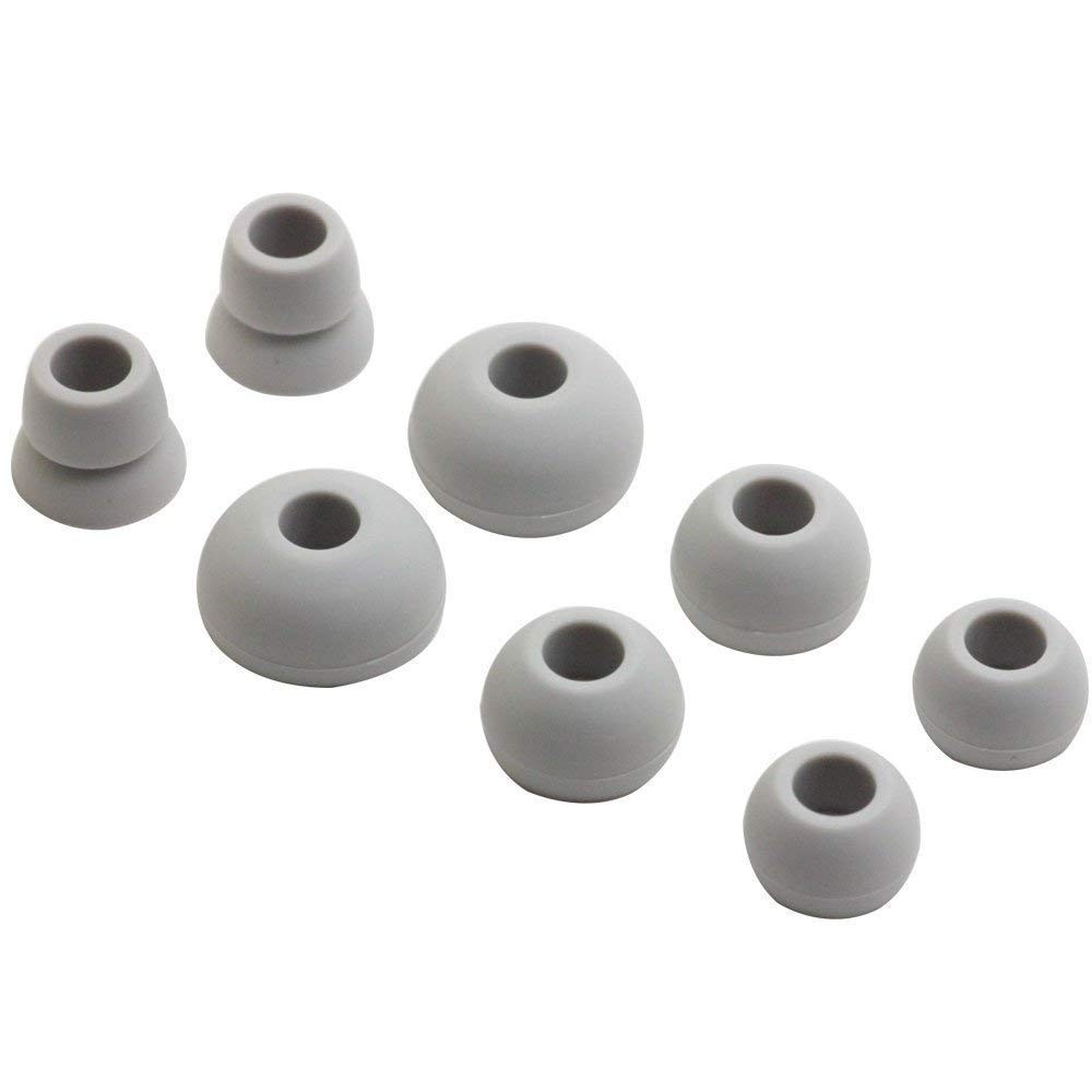 Alitutumao 8pcs Replacement Earbuds Silicone Eartips Compatible large, Grey