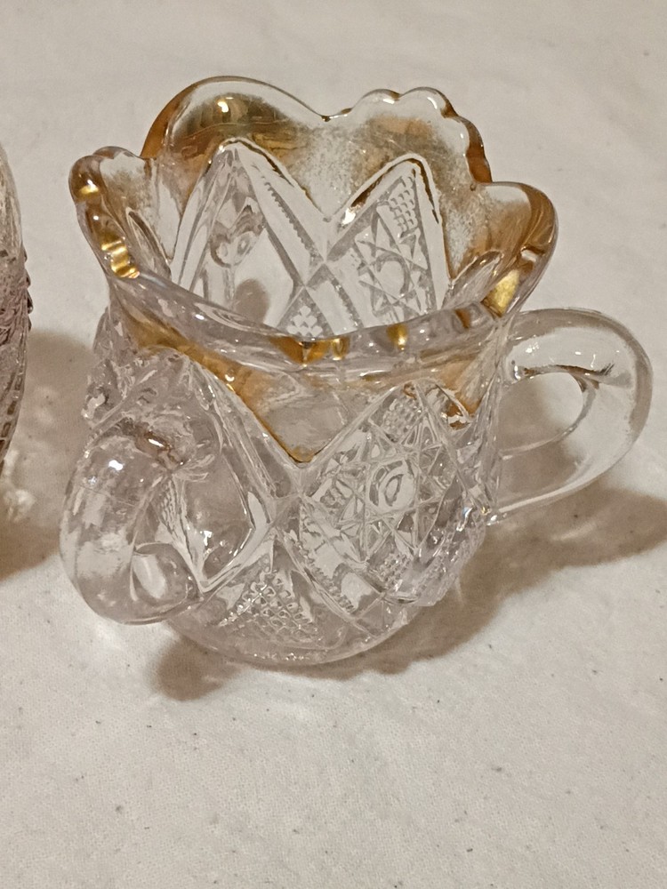 Two Early American Pattern Glass Toothpick Holders A8